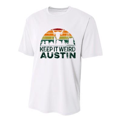 Keep Austin Texas Weird For Austinite Youth Performance Sprint T-Shirt