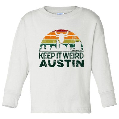 Keep Austin Texas Weird For Austinite Toddler Long Sleeve Shirt