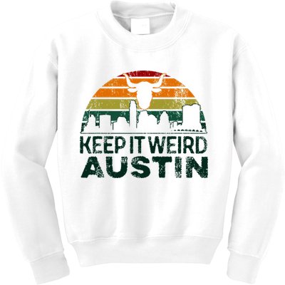 Keep Austin Texas Weird For Austinite Kids Sweatshirt