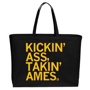 Kickin Ass Takin Ames Cotton Canvas Jumbo Tote