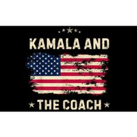 Kamala And The Coach 2024 Harris Walz Waltz Usa Flag Bumper Sticker