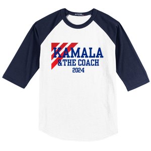 Kamala And The Coach 2024 Kamala Harris Tim Walz Baseball Sleeve Shirt