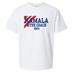 Kamala And The Coach 2024 Kamala Harris Tim Walz Sueded Cloud Jersey T-Shirt