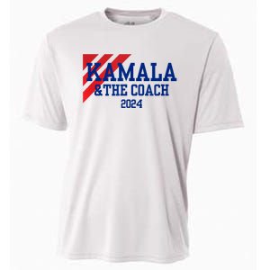 Kamala And The Coach 2024 Kamala Harris Tim Walz Cooling Performance Crew T-Shirt