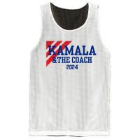 Kamala And The Coach 2024 Kamala Harris Tim Walz Mesh Reversible Basketball Jersey Tank