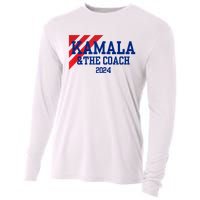 Kamala And The Coach 2024 Kamala Harris Tim Walz Cooling Performance Long Sleeve Crew