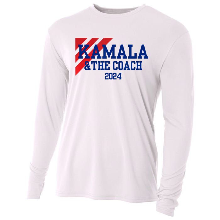 Kamala And The Coach 2024 Kamala Harris Tim Walz Cooling Performance Long Sleeve Crew