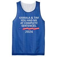 Kamala And Tim You Had Me At Complete Sentences Mesh Reversible Basketball Jersey Tank