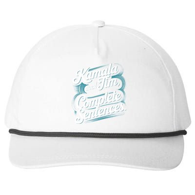 Kamala And Tim You Had Me At Complete Sentences Snapback Five-Panel Rope Hat