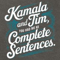 Kamala And Tim You Had Me At Complete Sentences Cotton Canvas Backpack