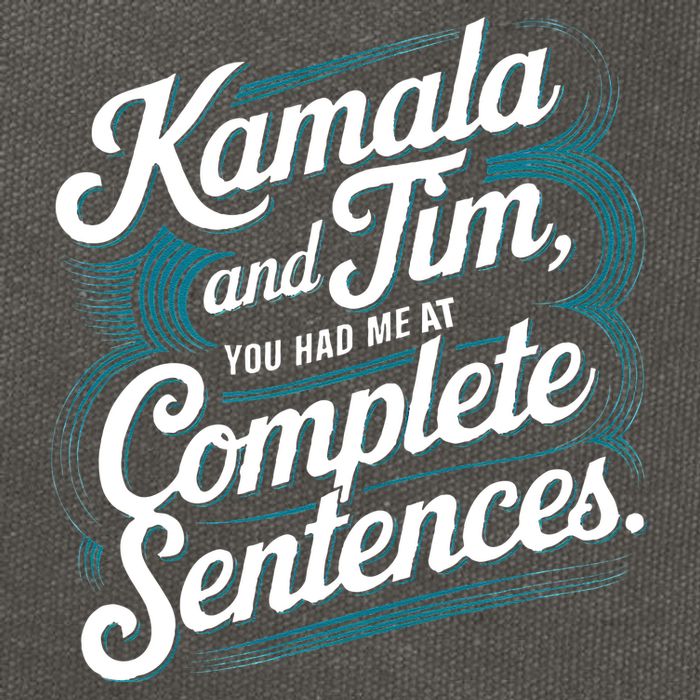 Kamala And Tim You Had Me At Complete Sentences Cotton Canvas Backpack