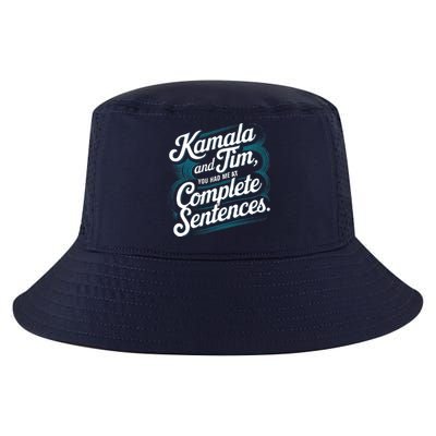 Kamala And Tim You Had Me At Complete Sentences Cool Comfort Performance Bucket Hat