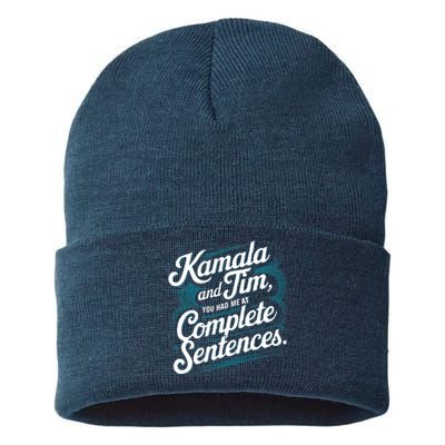 Kamala And Tim You Had Me At Complete Sentences Sustainable Knit Beanie