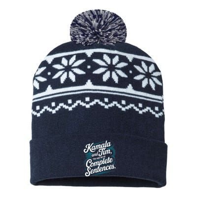 Kamala And Tim You Had Me At Complete Sentences USA-Made Snowflake Beanie