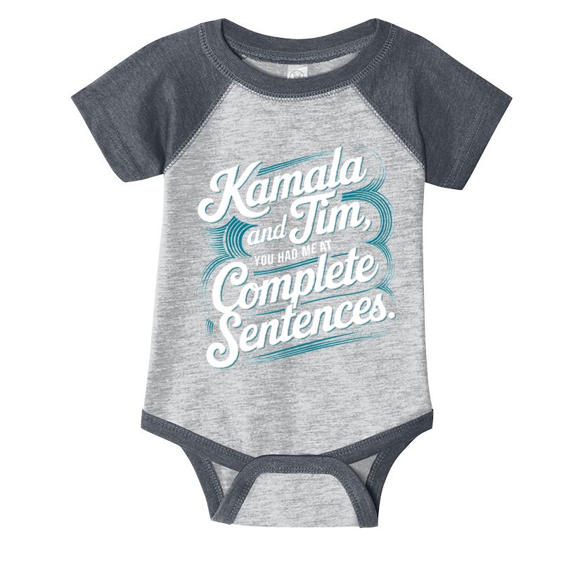 Kamala And Tim You Had Me At Complete Sentences Infant Baby Jersey Bodysuit