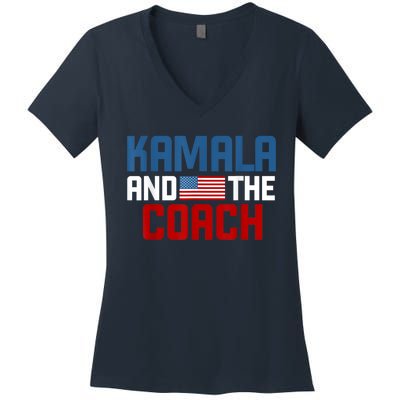 Kamala And The Coach Women's V-Neck T-Shirt