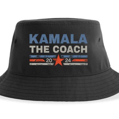 Kamala And The Coach 2024 Election Kamala Harris Tim Waltz Sustainable Bucket Hat