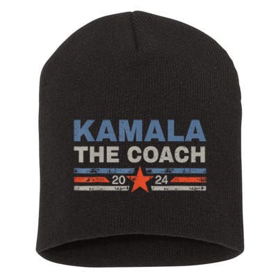 Kamala And The Coach 2024 Election Kamala Harris Tim Waltz Short Acrylic Beanie