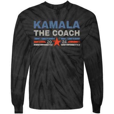 Kamala And The Coach 2024 Election Kamala Harris Tim Waltz Tie-Dye Long Sleeve Shirt