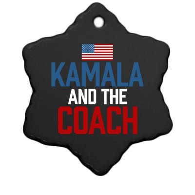 Kamala And The Coach Gift Ceramic Star Ornament