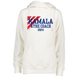 Kamala And The Coach 2024 Kamala Harris Tim Walz Womens Funnel Neck Pullover Hood