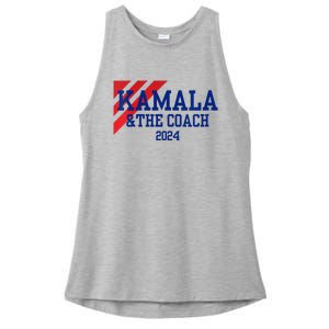 Kamala And The Coach 2024 Kamala Harris Tim Walz Ladies PosiCharge Tri-Blend Wicking Tank