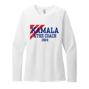 Kamala And The Coach 2024 Kamala Harris Tim Walz Womens CVC Long Sleeve Shirt