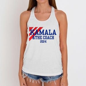 Kamala And The Coach 2024 Kamala Harris Tim Walz Women's Knotted Racerback Tank