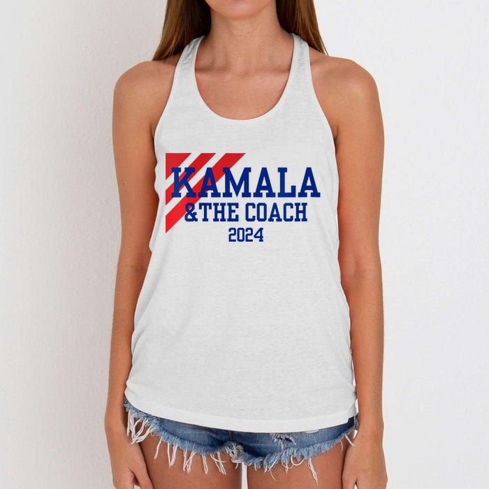 Kamala And The Coach 2024 Kamala Harris Tim Walz Women's Knotted Racerback Tank