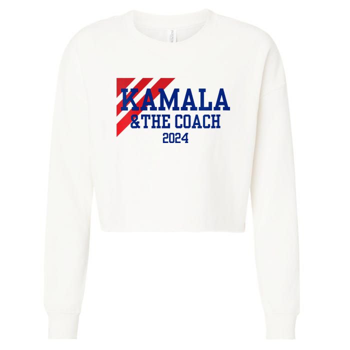 Kamala And The Coach 2024 Kamala Harris Tim Walz Cropped Pullover Crew