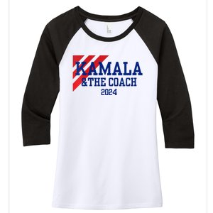 Kamala And The Coach 2024 Kamala Harris Tim Walz Women's Tri-Blend 3/4-Sleeve Raglan Shirt