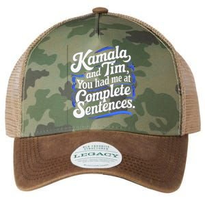 Kamala And Tim You Had Me At Complete Sentences Legacy Tie Dye Trucker Hat