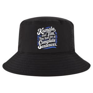 Kamala And Tim You Had Me At Complete Sentences Cool Comfort Performance Bucket Hat