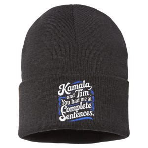 Kamala And Tim You Had Me At Complete Sentences Sustainable Knit Beanie