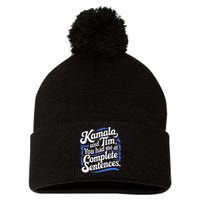 Kamala And Tim You Had Me At Complete Sentences Pom Pom 12in Knit Beanie