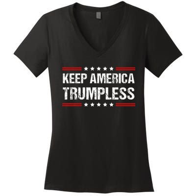 Keep America Trumpless Women's V-Neck T-Shirt