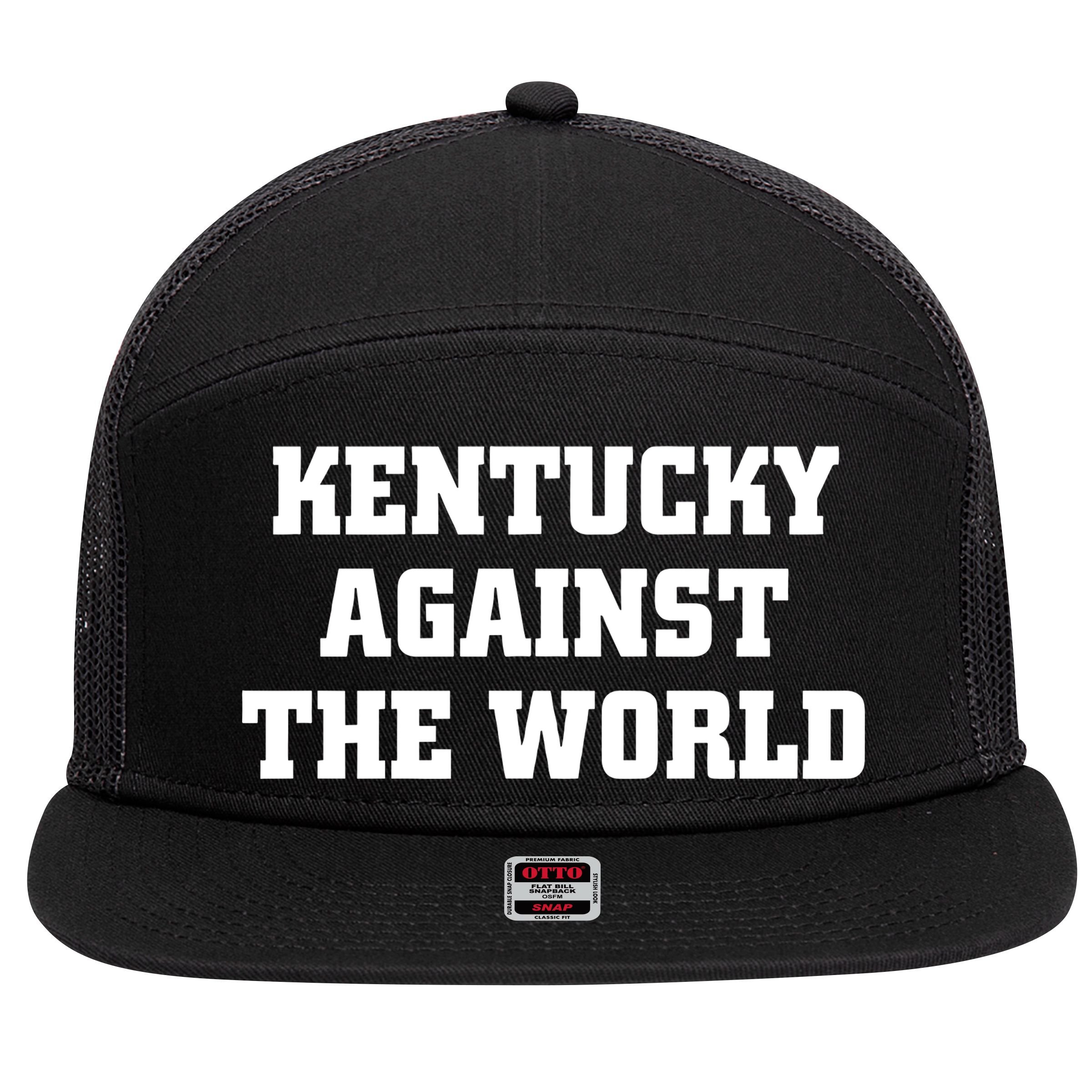 Kentucky Against The World 7 Panel Mesh Trucker Snapback Hat
