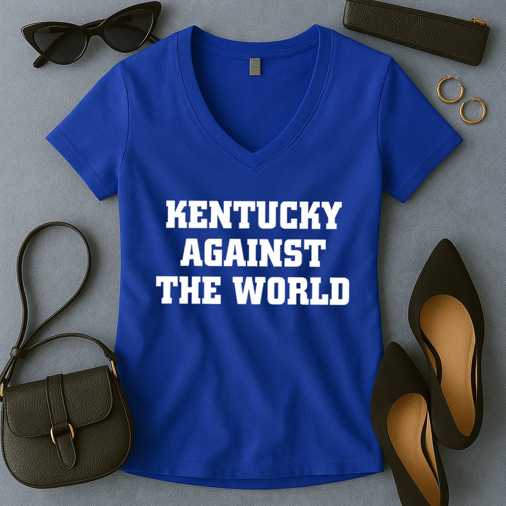 Kentucky Against The World Women's V-Neck T-Shirt