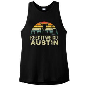 Keep Austin Texas Weird For Austinite Ladies PosiCharge Tri-Blend Wicking Tank