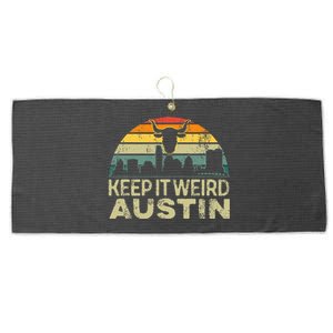 Keep Austin Texas Weird For Austinite Large Microfiber Waffle Golf Towel