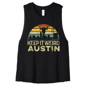 Keep Austin Texas Weird For Austinite Women's Racerback Cropped Tank