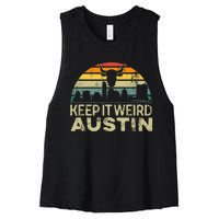 Keep Austin Texas Weird For Austinite Women's Racerback Cropped Tank