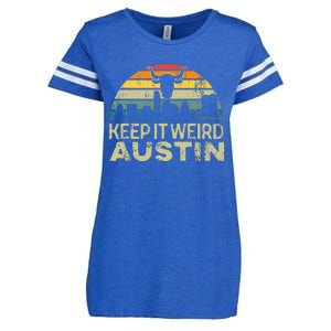 Keep Austin Texas Weird For Austinite Enza Ladies Jersey Football T-Shirt