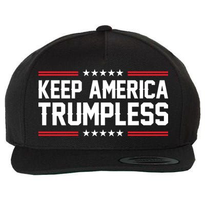Keep America Trumpless Shirt Anti Politicals Anti Biden T Shirt, Make America Trumpless, Anti Trump TShirt, Anti Republican T Shirts Gifts For Democrats Wool Snapback Cap