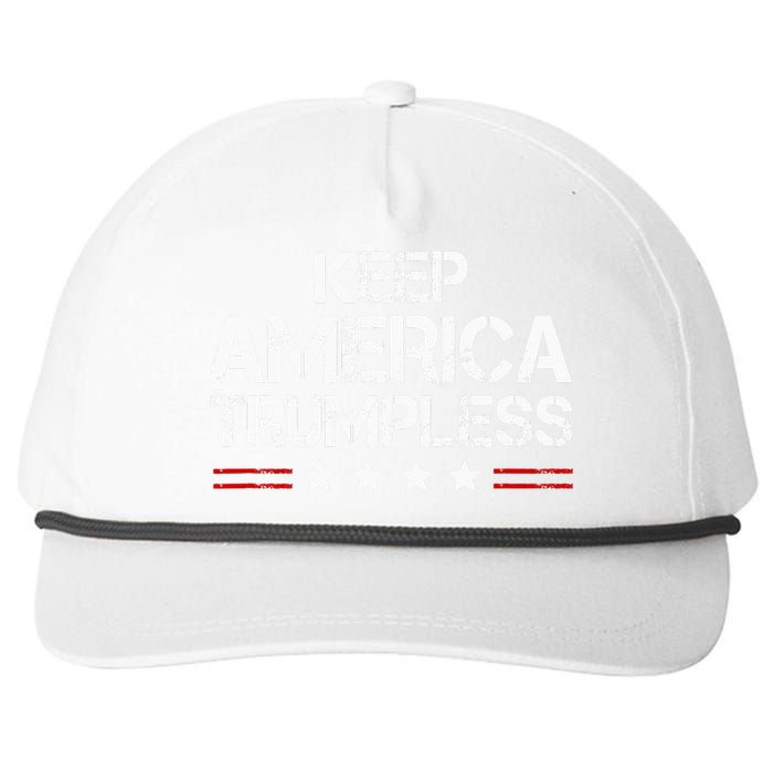 Keep America Trumpless Funny Anti Trump Snapback Five-Panel Rope Hat