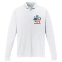 Keep America Trumpless Performance Long Sleeve Polo