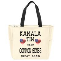 Kamala And Tim Make Common Sense Great Again Premium Zip Tote Bag