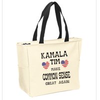 Kamala And Tim Make Common Sense Great Again Premium Zip Tote Bag