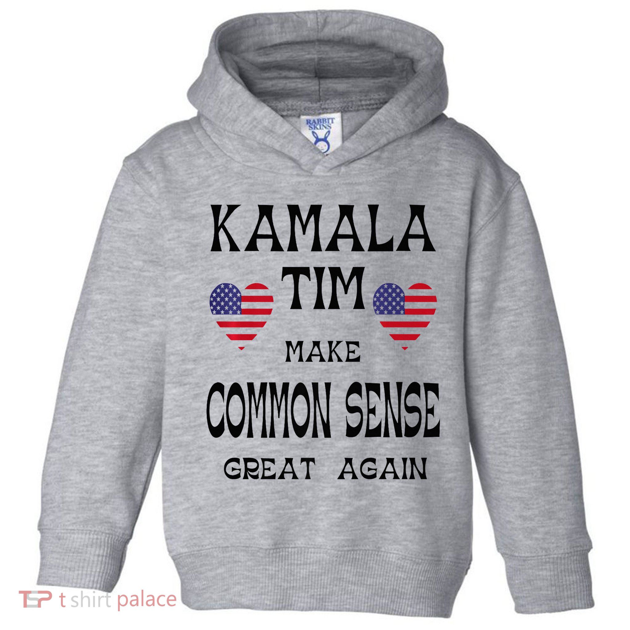 Kamala And Tim Make Common Sense Great Again Premium Toddler Hoodie