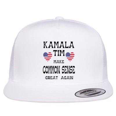 Kamala And Tim Make Common Sense Great Again Premium Flatbill Hat